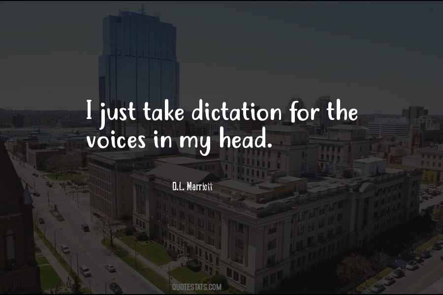Quotes About Voices In Your Head #312626