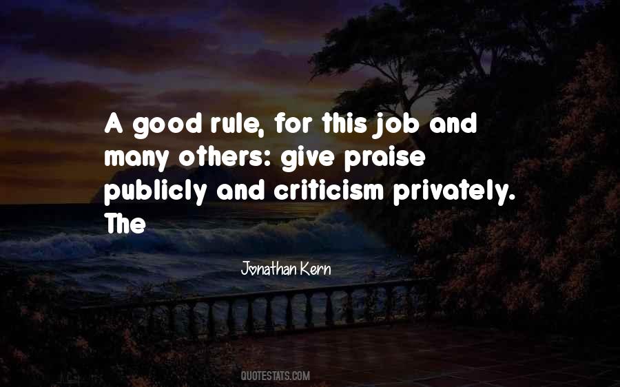 Quotes About Praise And Criticism #1441854