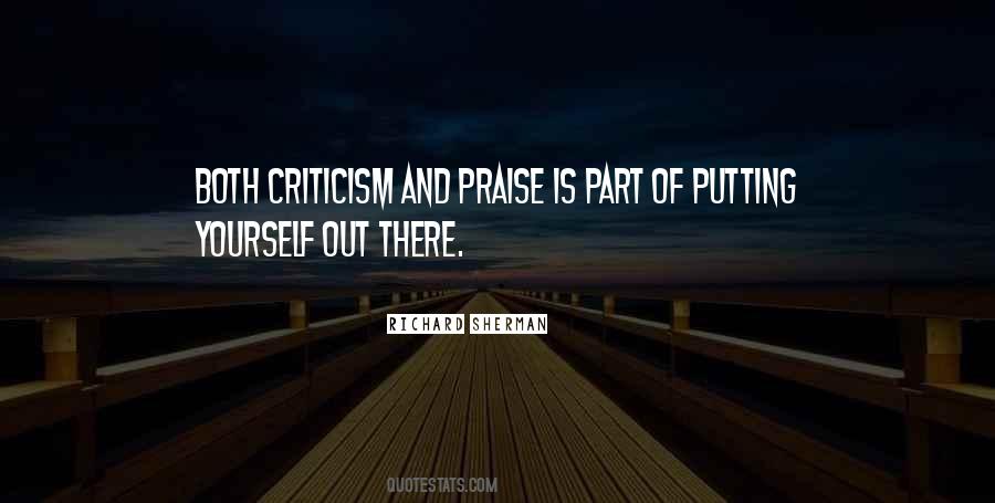 Quotes About Praise And Criticism #511212