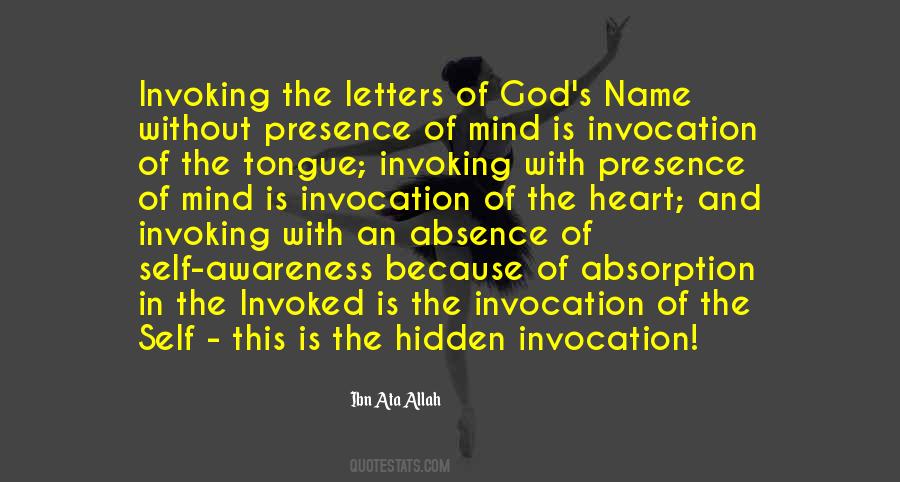 Quotes About Invocation #964624