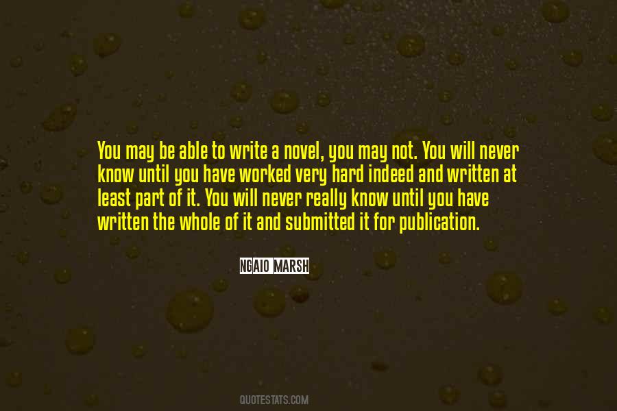 Not To Write A Novel Quotes #1501158
