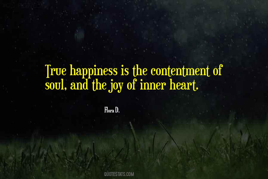 Quotes About True Happiness And Contentment #674002