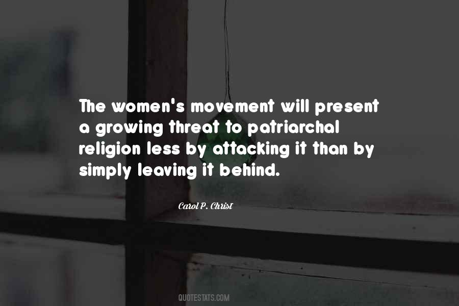 Quotes About Women's Movement #1554341