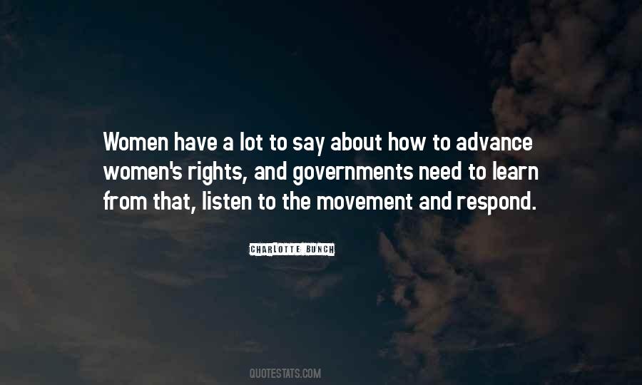 Quotes About Women's Movement #169879