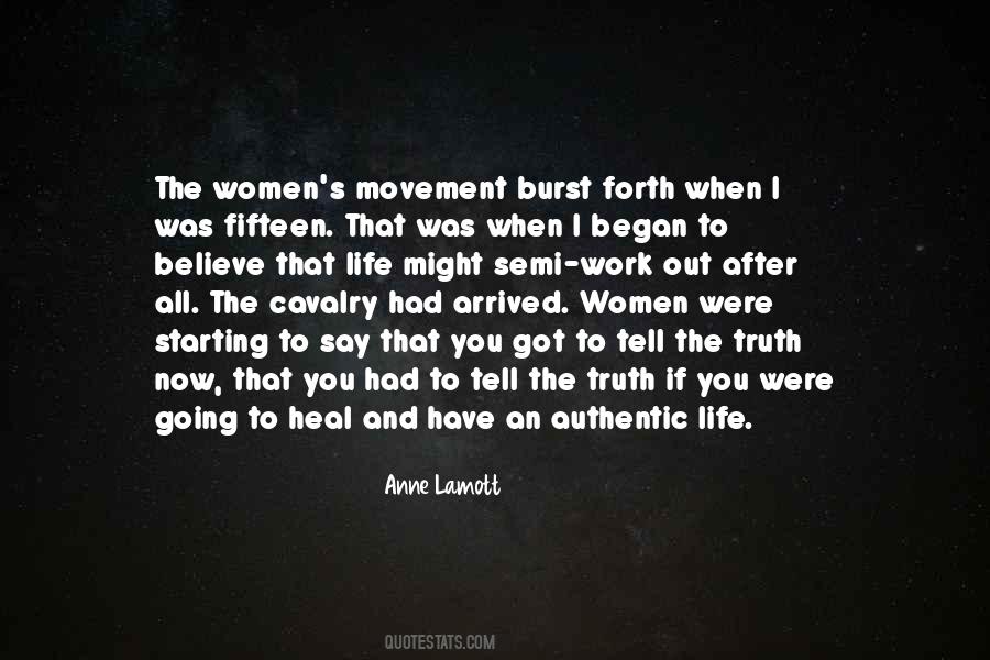 Quotes About Women's Movement #646015
