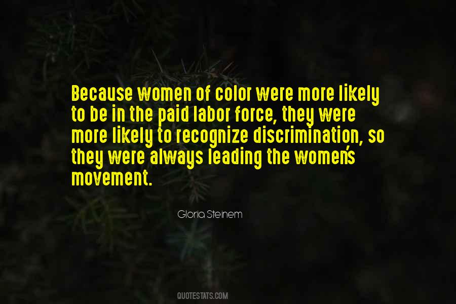 Quotes About Women's Movement #733350