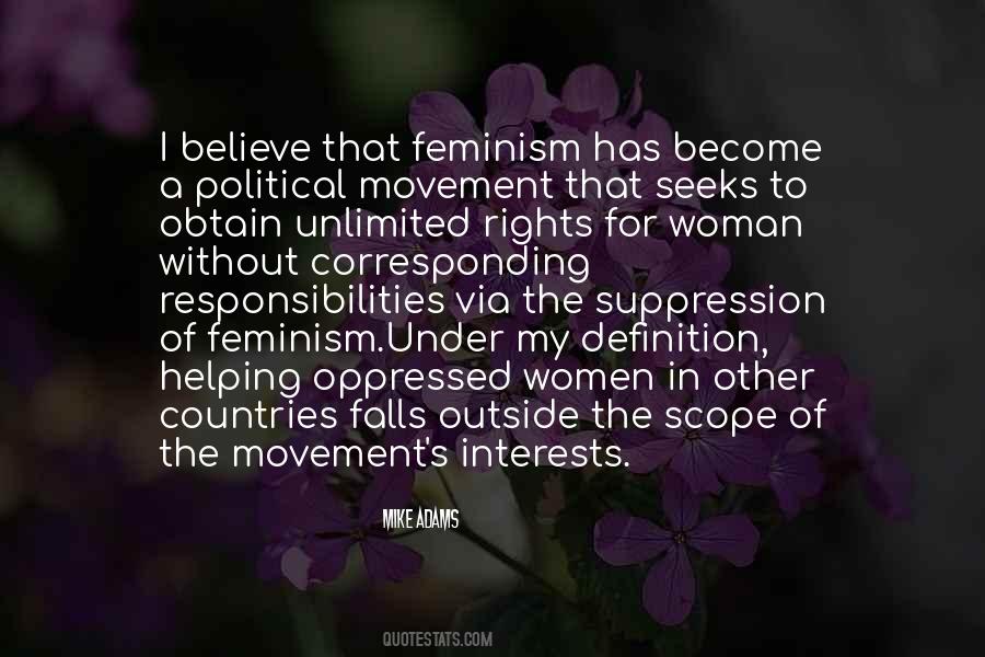 Quotes About Women's Movement #734471