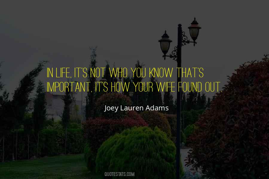 Quotes About Who You Know #986563