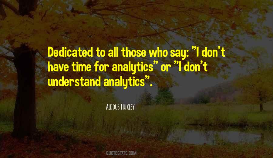 Quotes About Analytics #687653