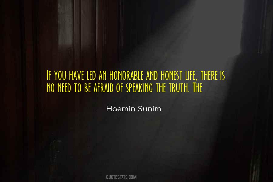 Honorable Life Quotes #1519138