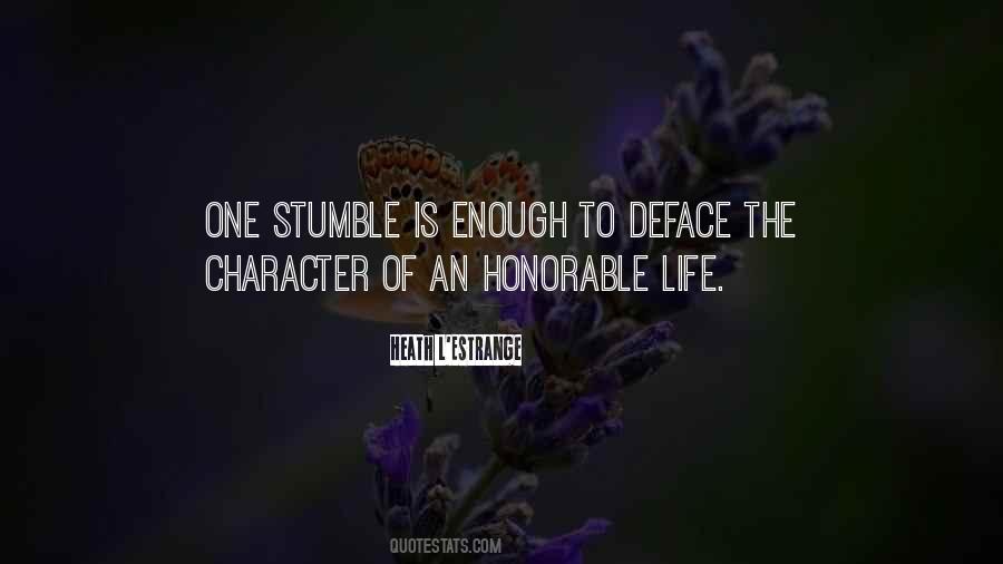Honorable Life Quotes #1797337