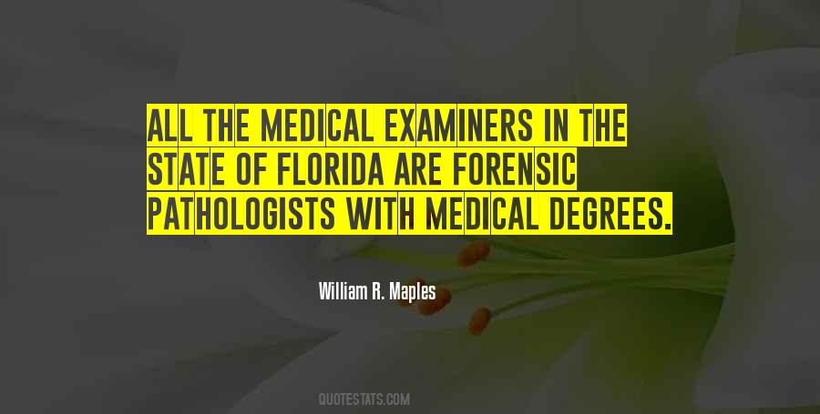 Quotes About Medical Examiners #140372