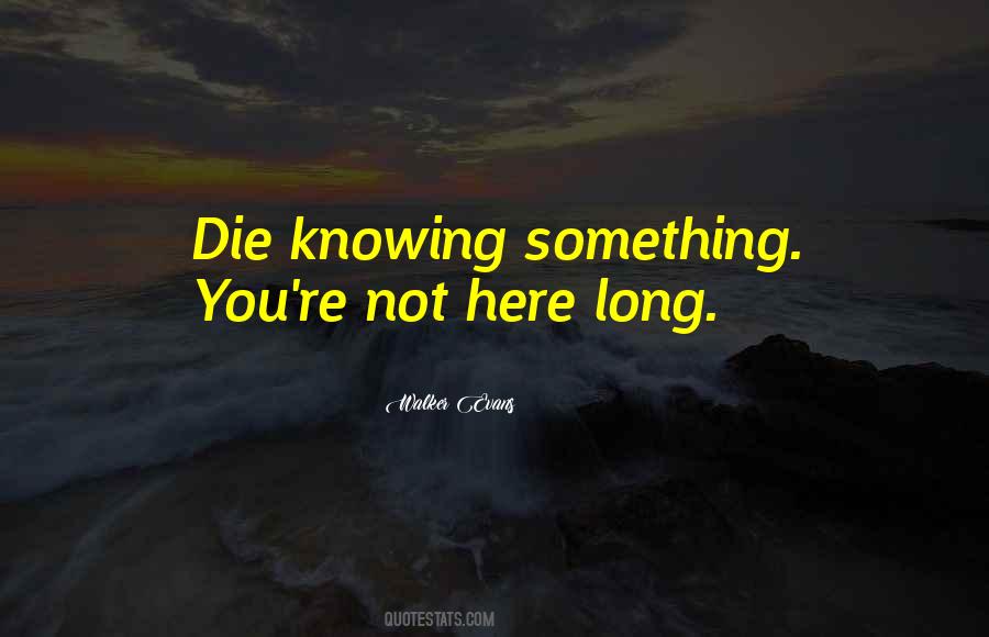 Quotes About Knowing Something #749573