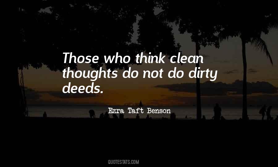 Quotes About Clean Thoughts #1274796