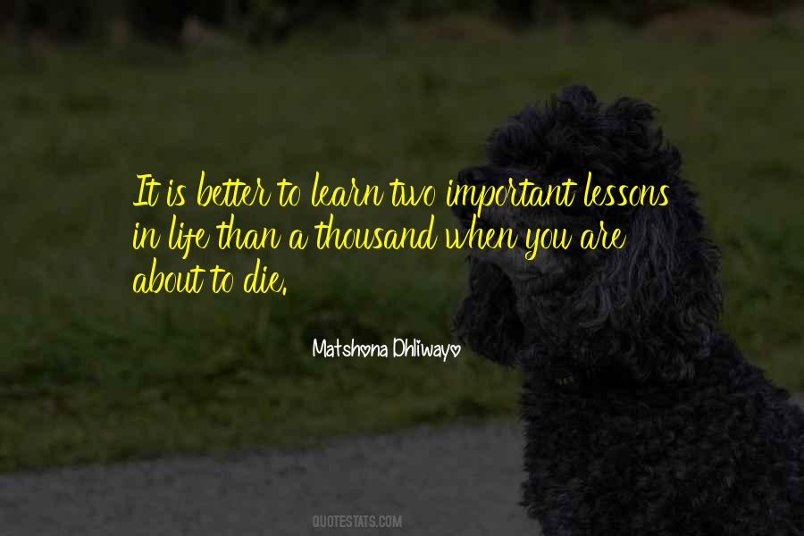 Lesson To Learn In Life Quotes #1017616