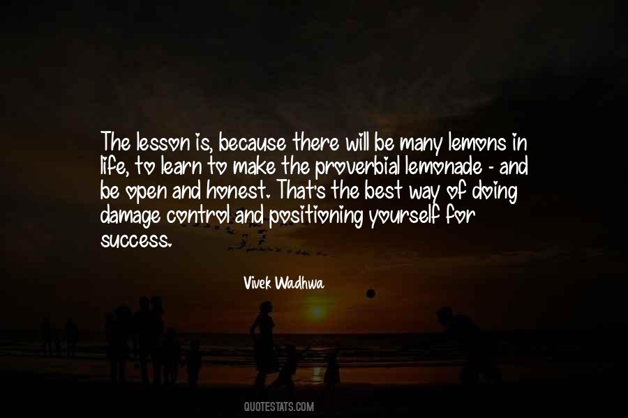 Lesson To Learn In Life Quotes #160011