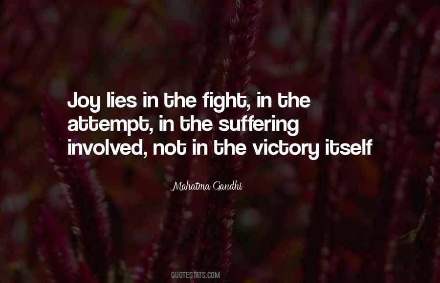 Fight From Victory Quotes #691775