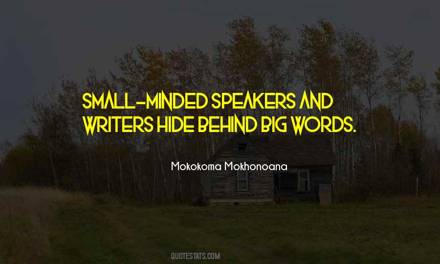 Quotes About Small Minded #343686