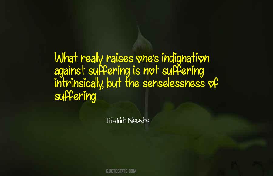 Senselessness Of Suffering Quotes #172489