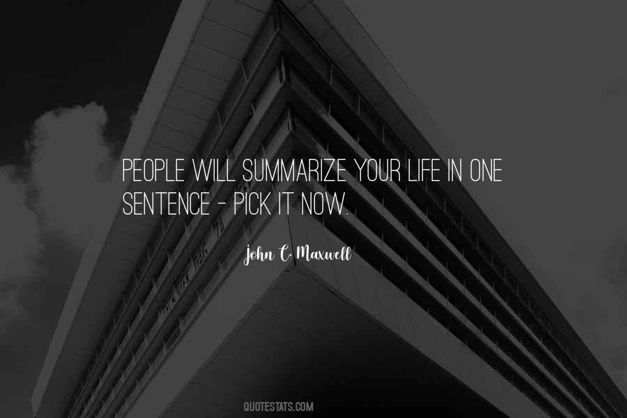Quotes About Life Sentence #577779
