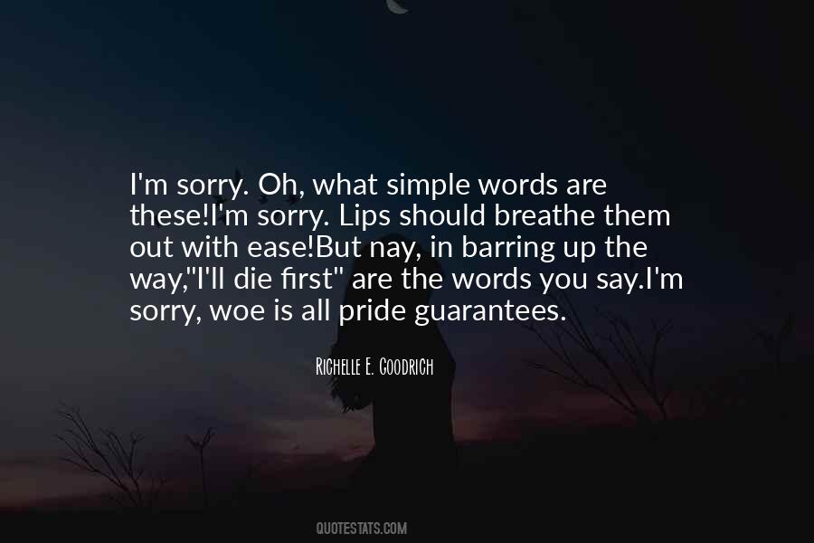 Quotes About Say Sorry #74184