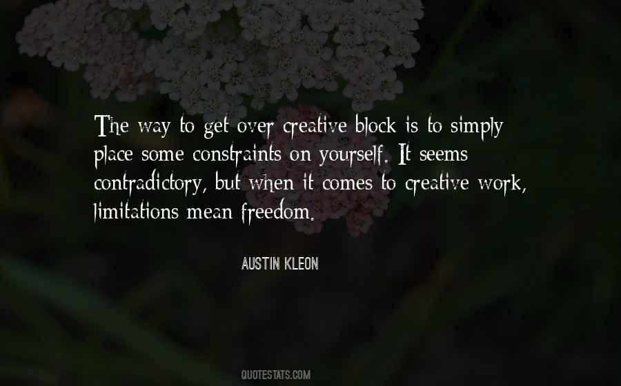 Quotes About Creative Freedom #363637