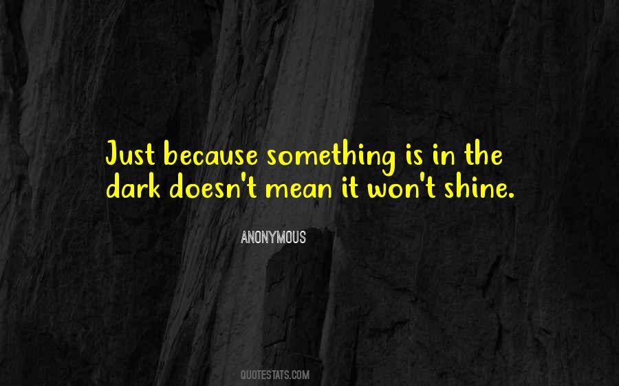 Quotes About Shine In The Dark #858932