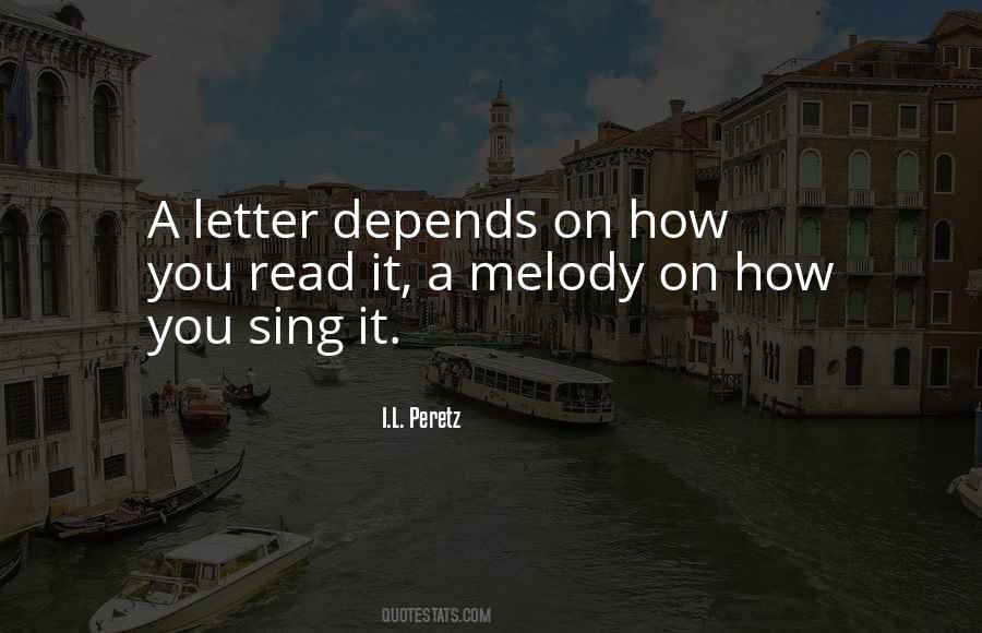 Sing A Melody Quotes #1465110