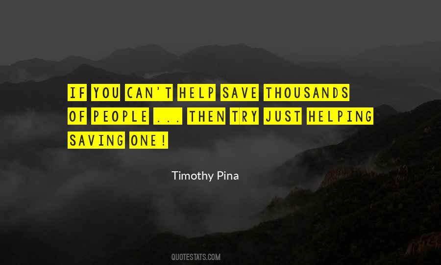 Quotes About Saving People #648970