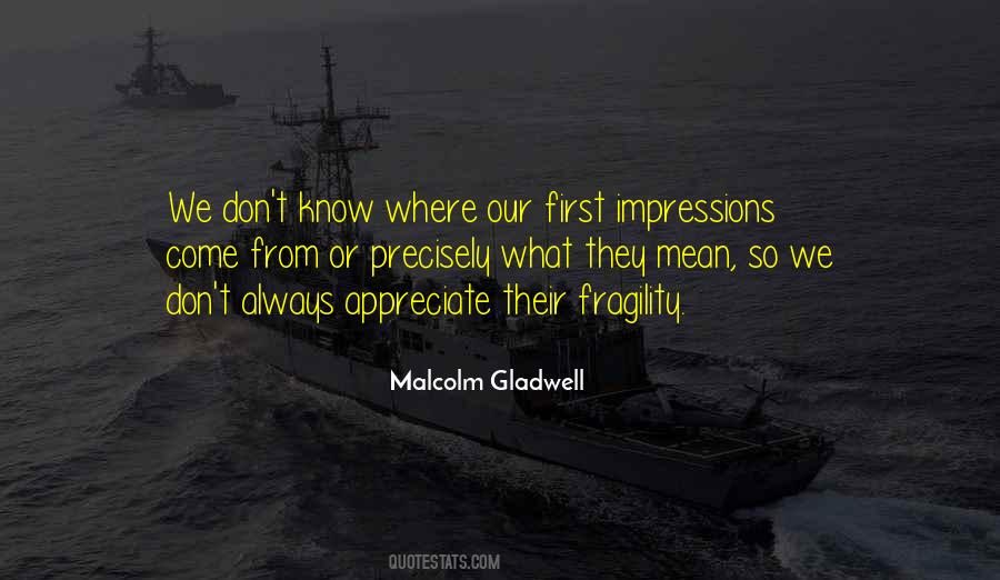 Quotes About First Impressions #137085