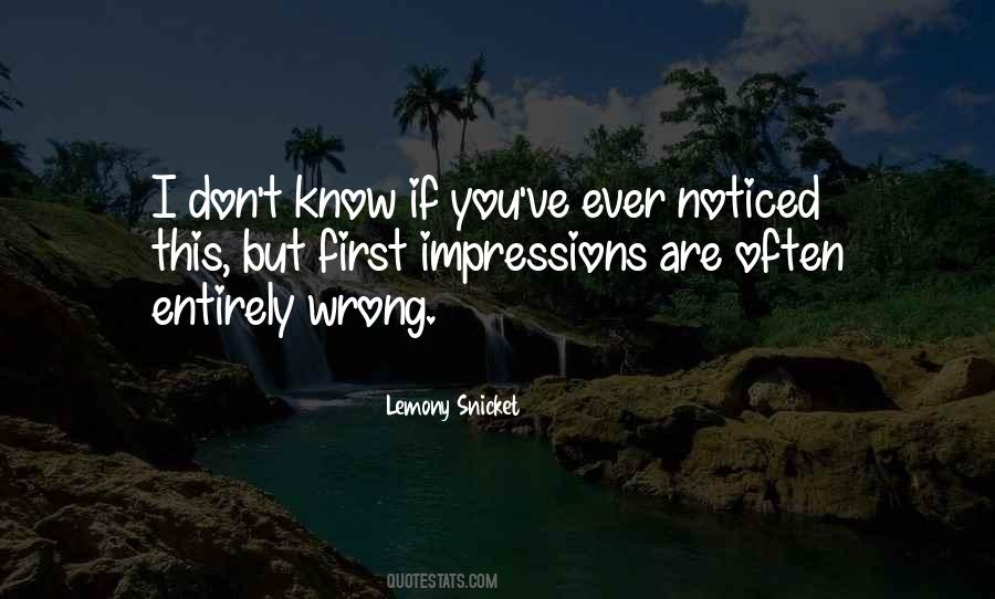 Quotes About First Impressions #747998