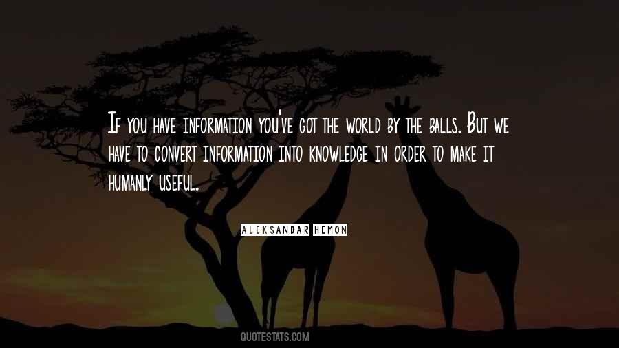 Quotes About Useful Information #1441250