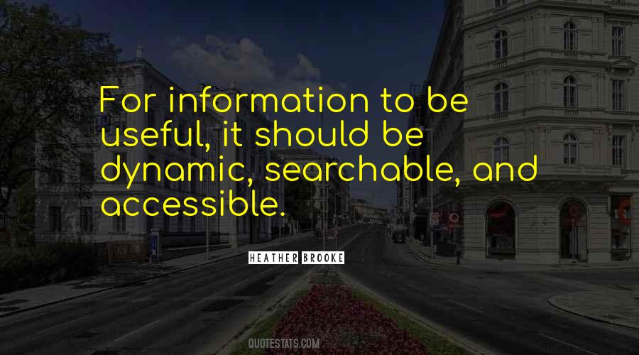 Quotes About Useful Information #410073