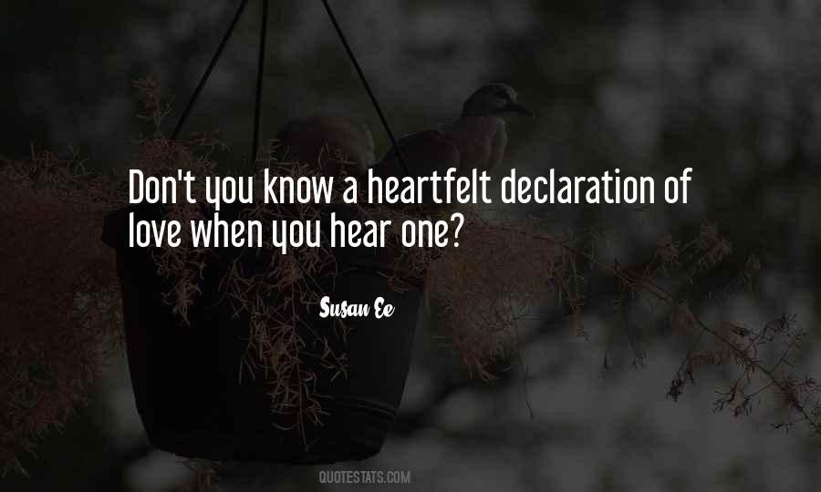 Quotes About Declaration Of Love #1284551
