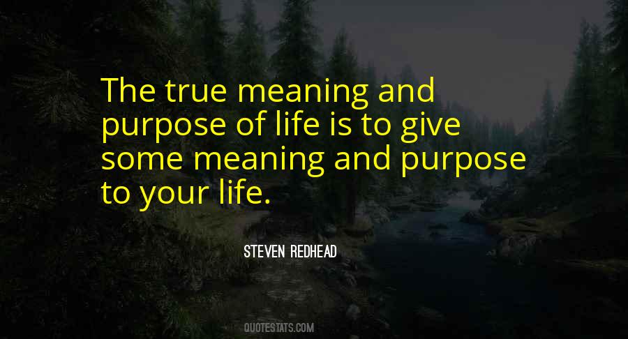 Quotes About Meaning And Purpose #1722297