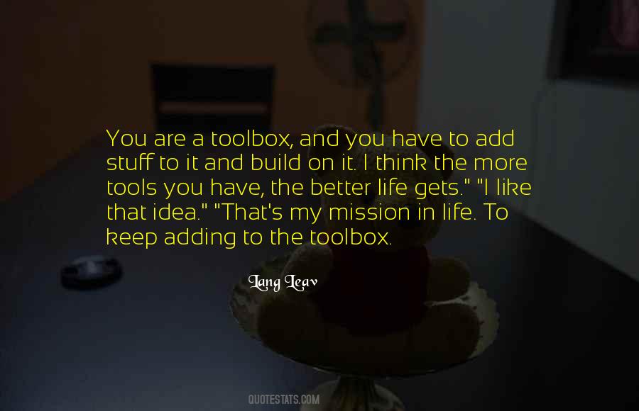 Quotes About Toolbox #673543