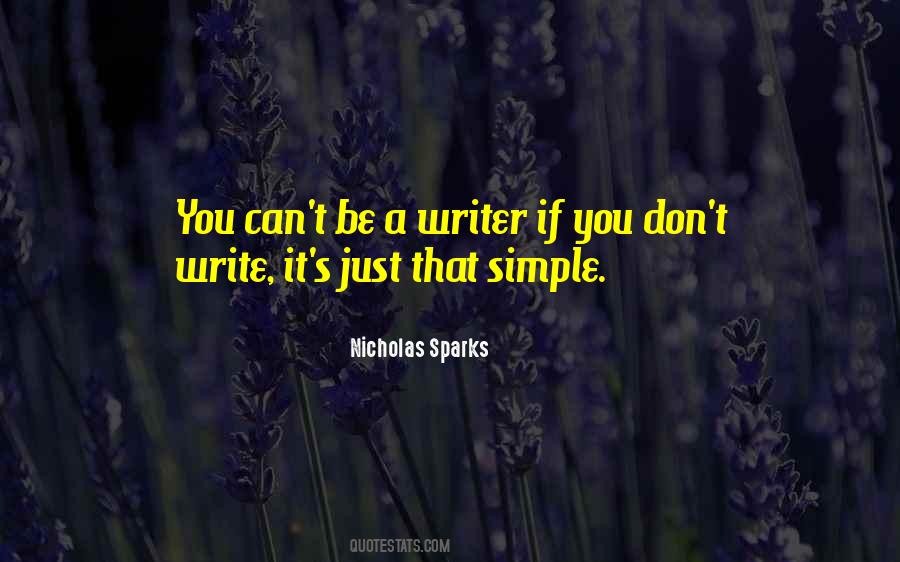 Quotes About Nicholas Sparks Writing #1108182