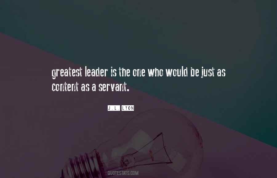 Servant Leader Quotes #673775