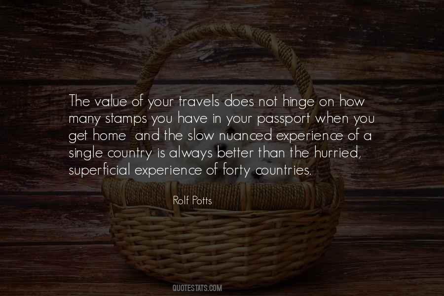 Quotes About Value Of Travel #727115