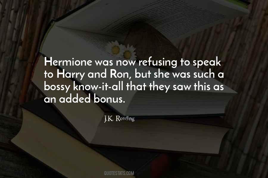 Quotes About Ron And Hermione #870986