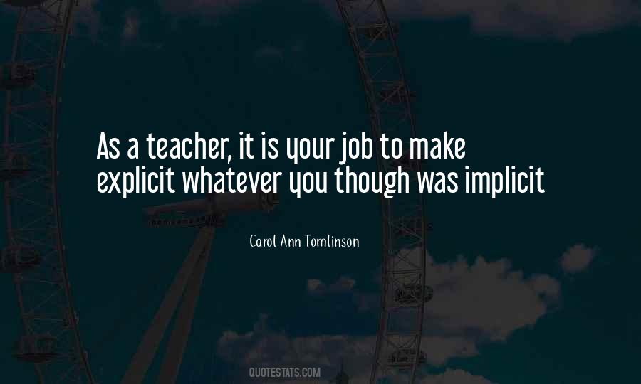 Quotes About A Teacher's Job #691371