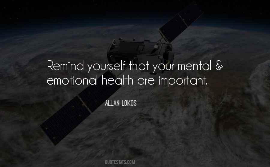 Quotes About Mental And Emotional Health #1670278