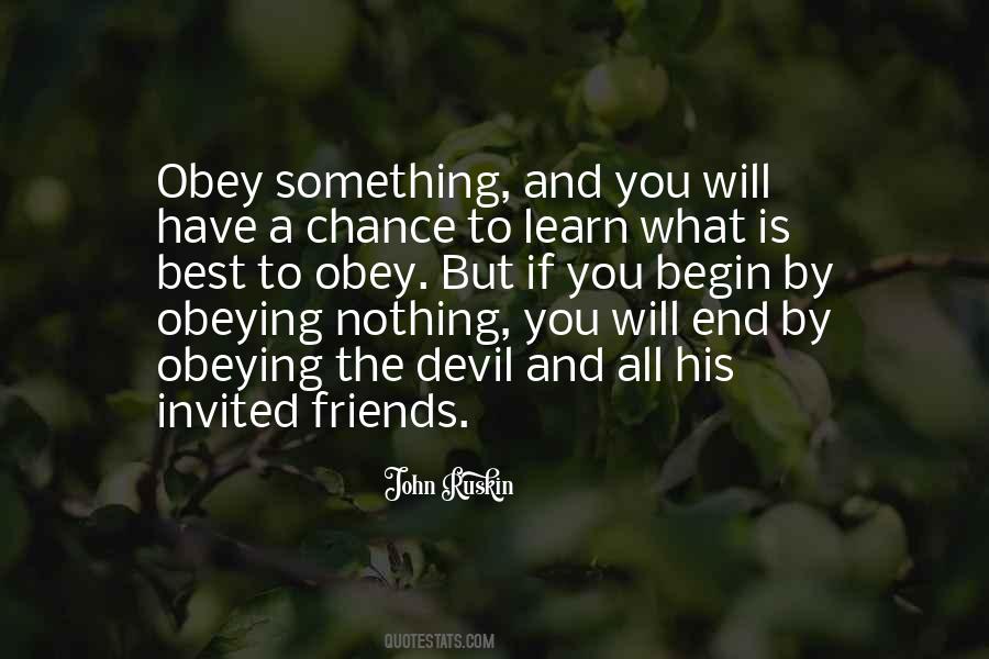 Quotes About Obeying #1877407