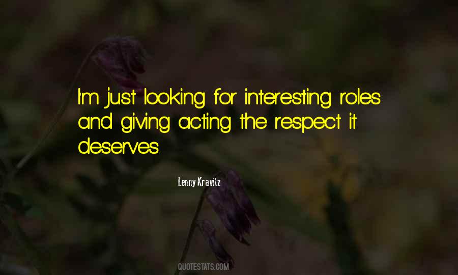 Giving Respect Quotes #834981