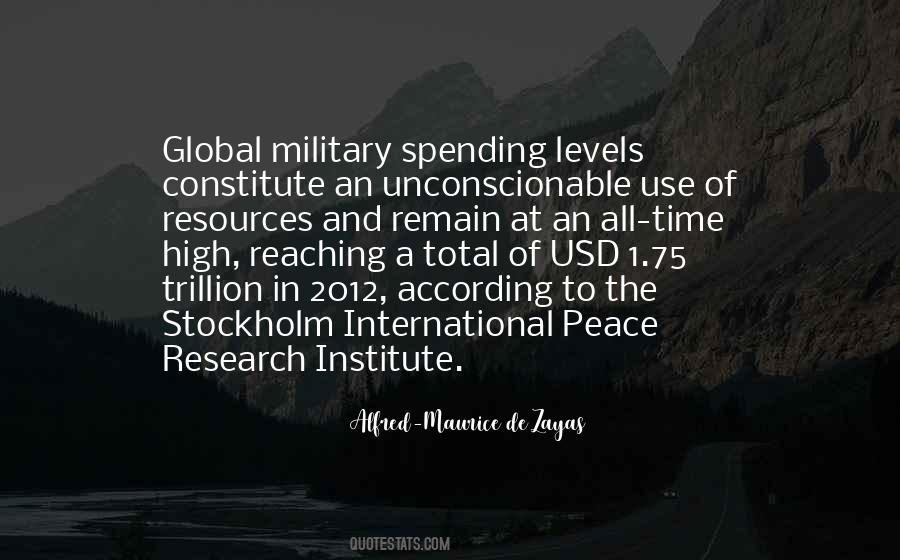 Quotes About Military Spending #1835499