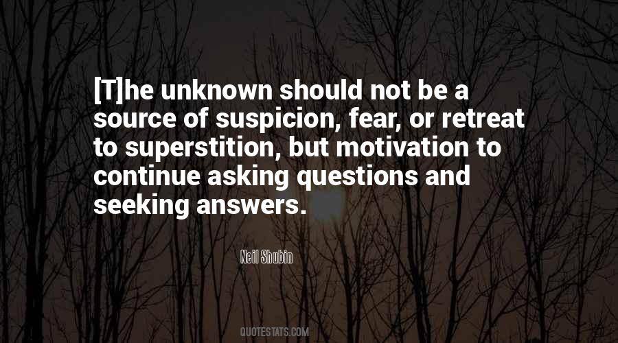 Quotes About Unknown Fear #295745