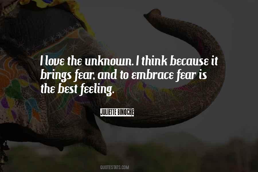 Quotes About Unknown Fear #408917