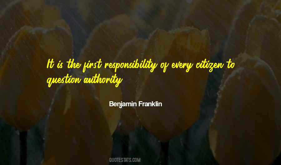 Quotes About Citizen Responsibility #888635