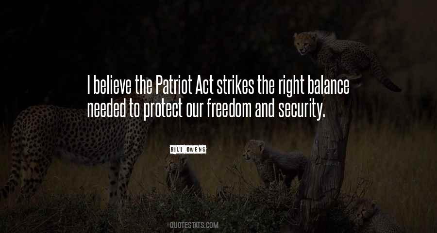 Quotes About Patriot Act #1227026