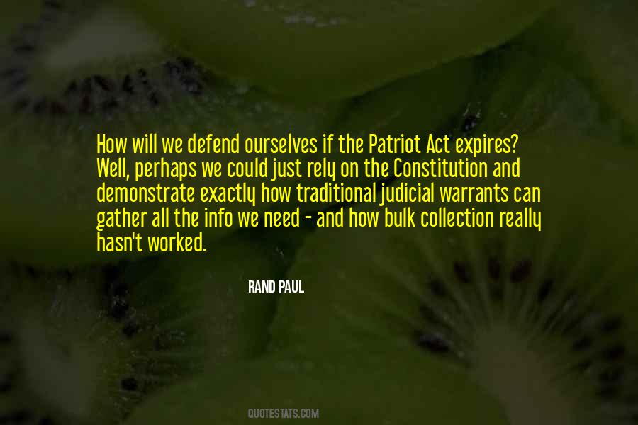 Quotes About Patriot Act #138619